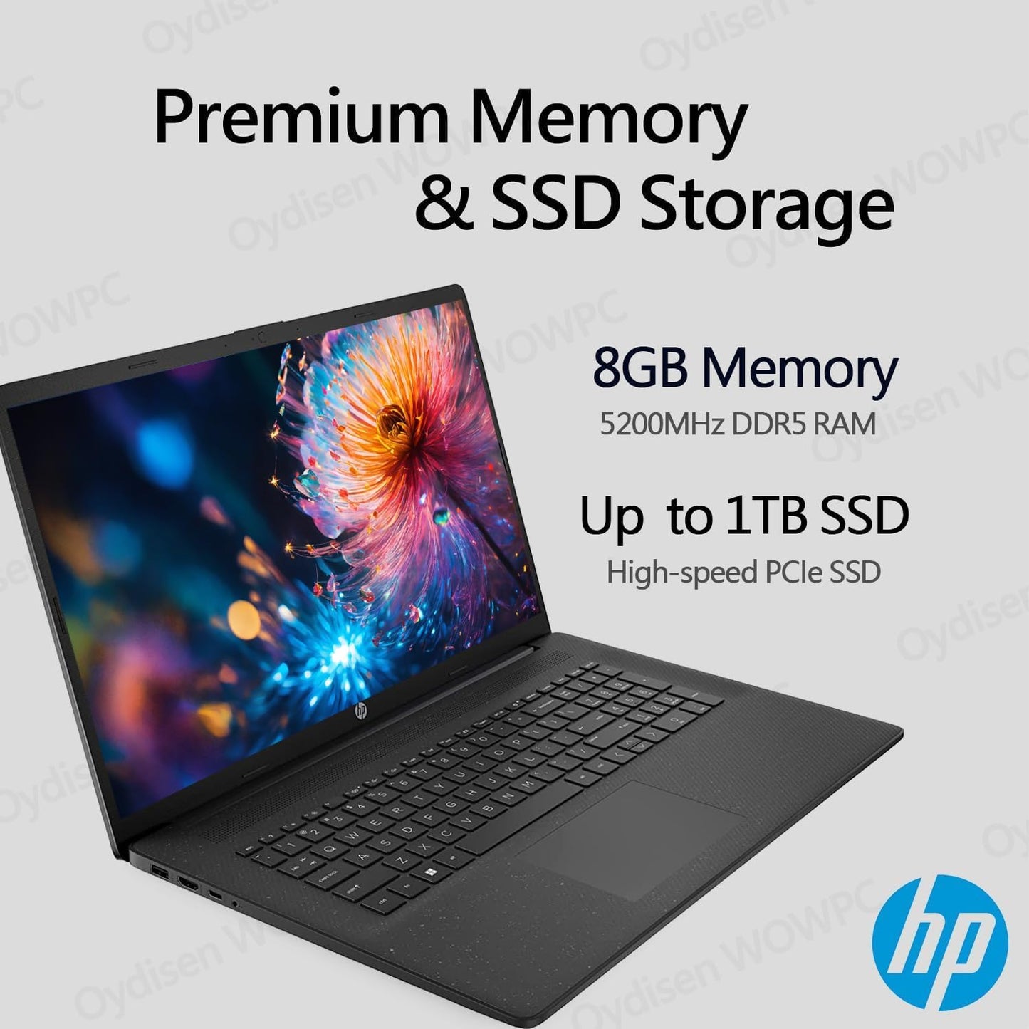 HP Laptop 17.3" AMD Athlon Gold 7220U, WOWPC USB