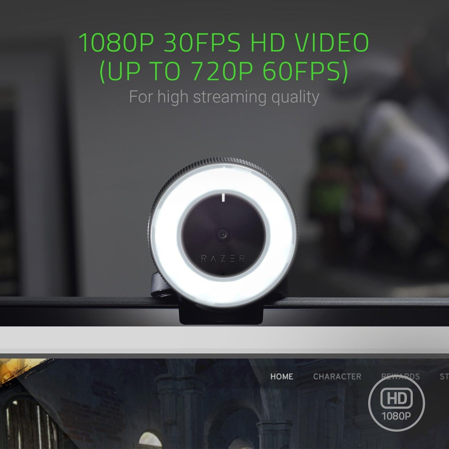 Razer RZ19-02320100-R3U1 Kiyo Streaming Webcam Ring Light