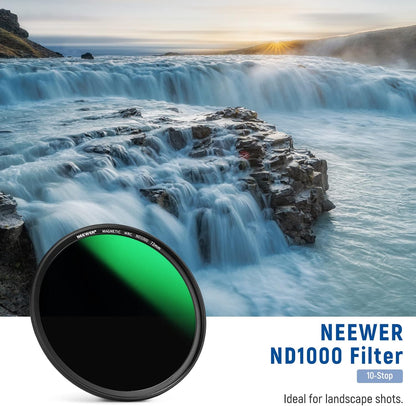 Neewer 10100914 72mm Magnetic ND1000 Lens Filter Kit