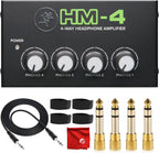 Mackie HM-4 4-Way Headphone Amplifier Bundle