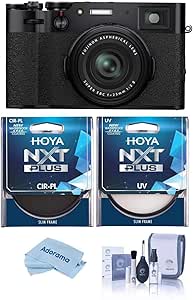 Fujifilm X100V Black Digital Camera Bundle with Filters & More