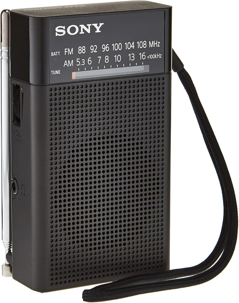 Sony ICFP26 Portable AM/FM Radio Black — main product image