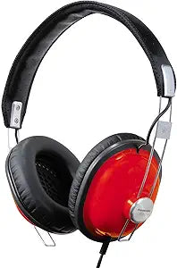 Panasonic RP-HTX7-R Retro Headphones - Over-Ear, Red