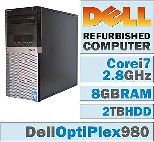 Dell OptiPlex 980 MT Core i7 Desktop 8GB 2TB