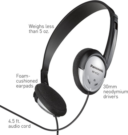 Panasonic RP-HT21 Lightweight On-Ear Headphones XBS