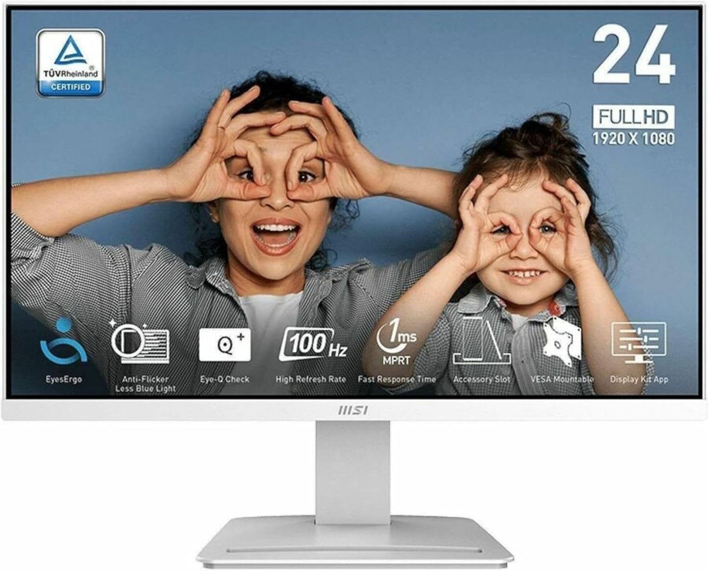 MSI PRO MP2412W 24" 100Hz FHD White Monitor