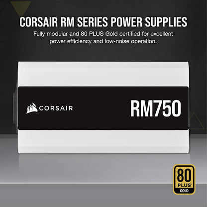 Corsair CP-9020231-NA RM750 750W 80+ Gold White Power Supply