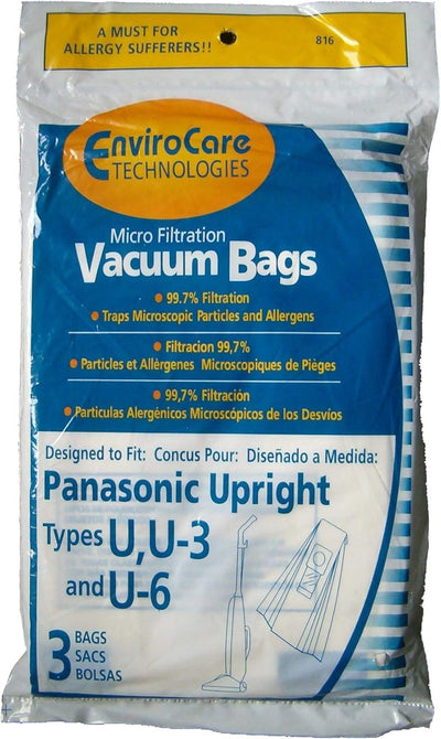 Panasonic MC-V145M Vacuum Bags 3-Pack Microfiltration