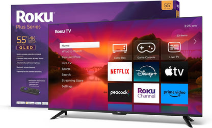 Roku 55R6A5R 55-Inch Plus Series 4K QLED TV