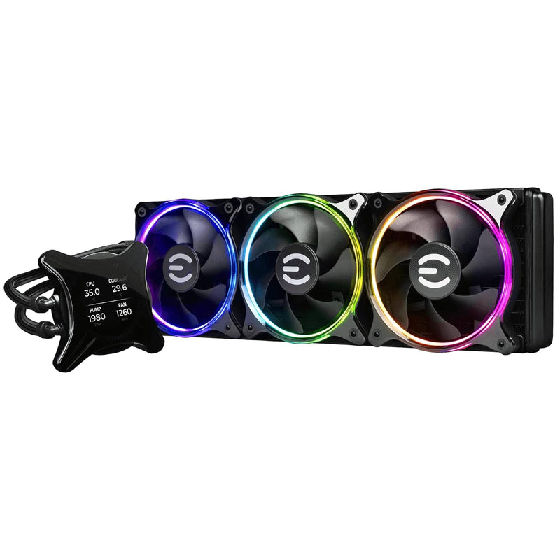 EVGA 400-HY-CX36-V1 CLCx 360mm LCD AIO CPU Cooler — main product image