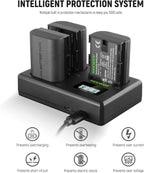 Neewer 10101014: LP-E6 Battery and Charger Set - 3-Pack