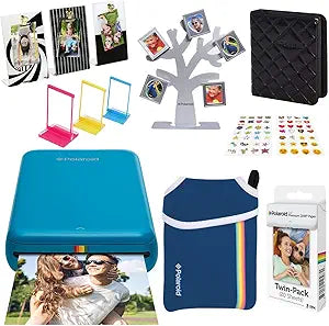 Polaroid AMZASK8MP01BL Wireless Zip Photo Printer Bundle