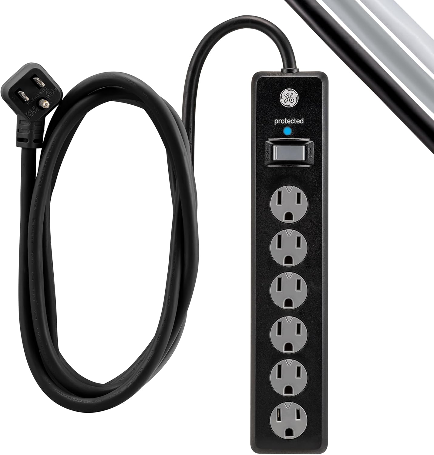 GE 50767 6-Outlet Surge Protector 15ft Cord