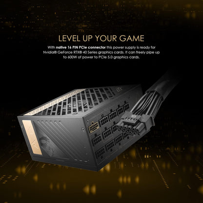 MSI MEGAI1300PPCIE5 1300W ATX 3.0 Gaming Power Supply