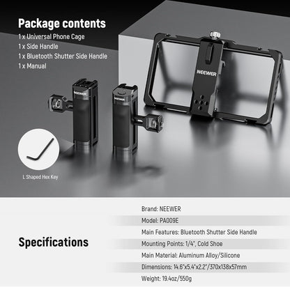 Neewer PA009E Universal Phone Cage Video Rig Stabilizer