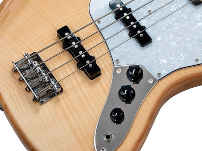 Monoprice Jamm Flamed Maple Electric Bass Guitar
