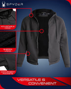 Spyder Hoodie Men's Sherpa Lined Fleece Zip Up Jacket