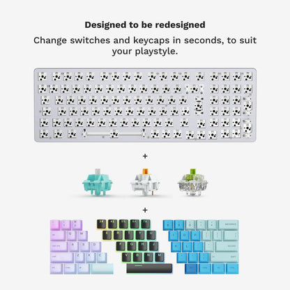 Glorious GLO-GMMK2-96-FOX-W GMMK 2 TKL Barebones Keyboard