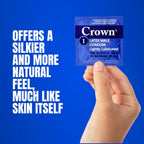 Crown CR-L-L-2100 Lubricated Latex Condoms - 50 Count Pack
