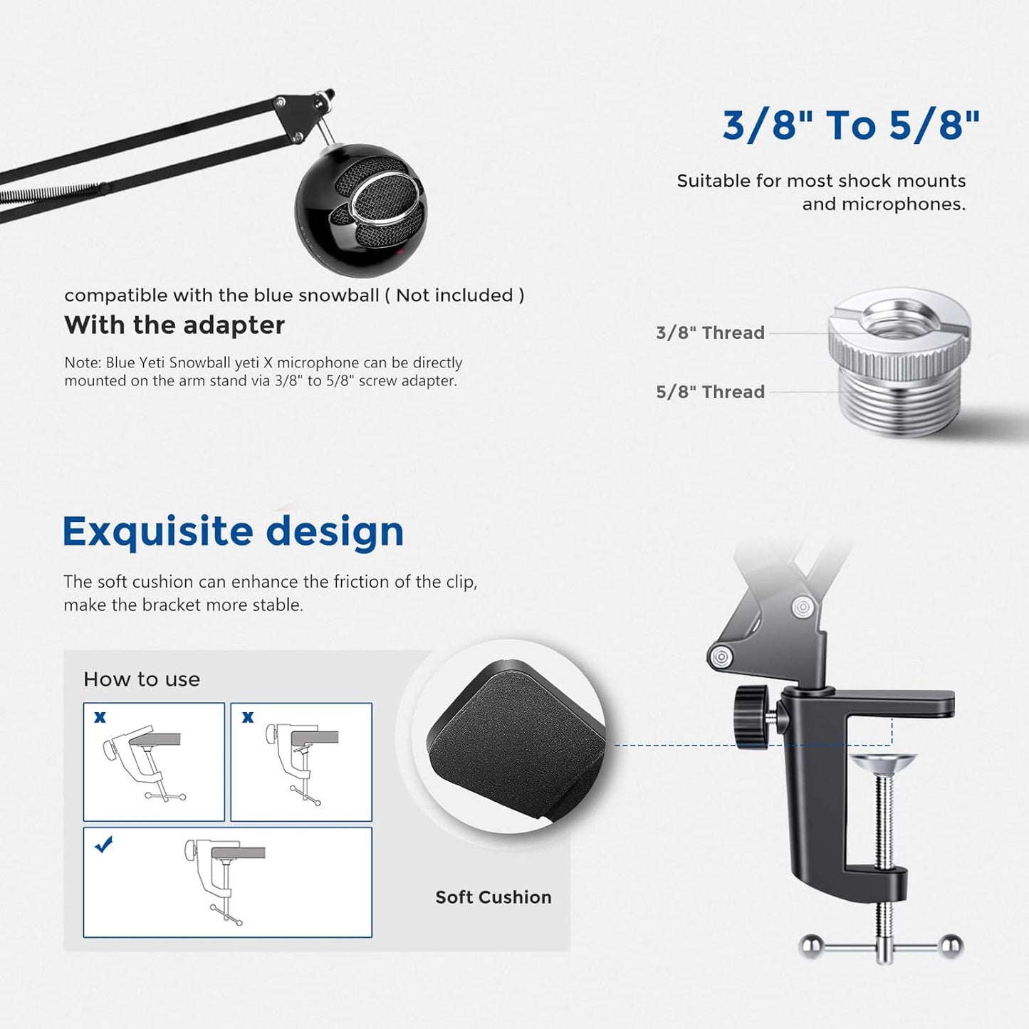 Neewer 40063970 Suspension Boom Scissor Mic Arm Stand