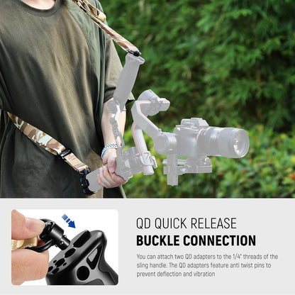 Neewer GA018 RS4/RS3 Gimbal Shoulder Strap - Camouflage, Padded, Adjustable