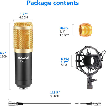 Neewer BM800 Studio Condenser Microphone Set NW-800 Recording Kit