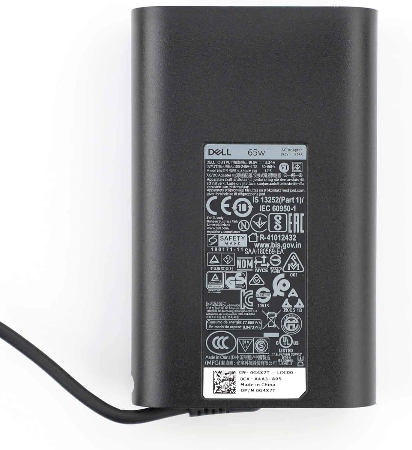 Dell 4332752610 65W AC Adapter Charger Latitude E6420