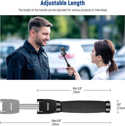 Neewer 21000047 8.7" Telescoping Interview Mic Handle