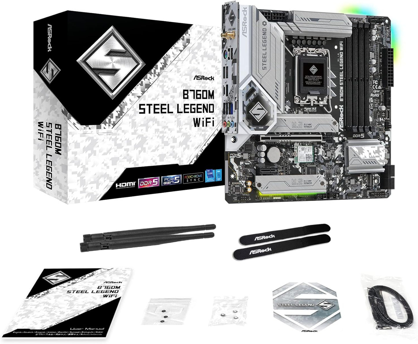 ASRock B760M STEEL LEGEND WIFI DDR5 Motherboard