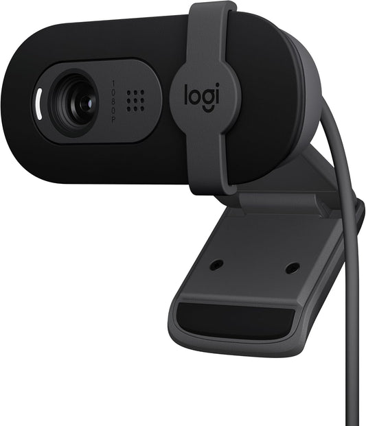 Logitech 960-001589 Brio 101 Webcam - 1080p, Auto-Light, Privacy Shutter