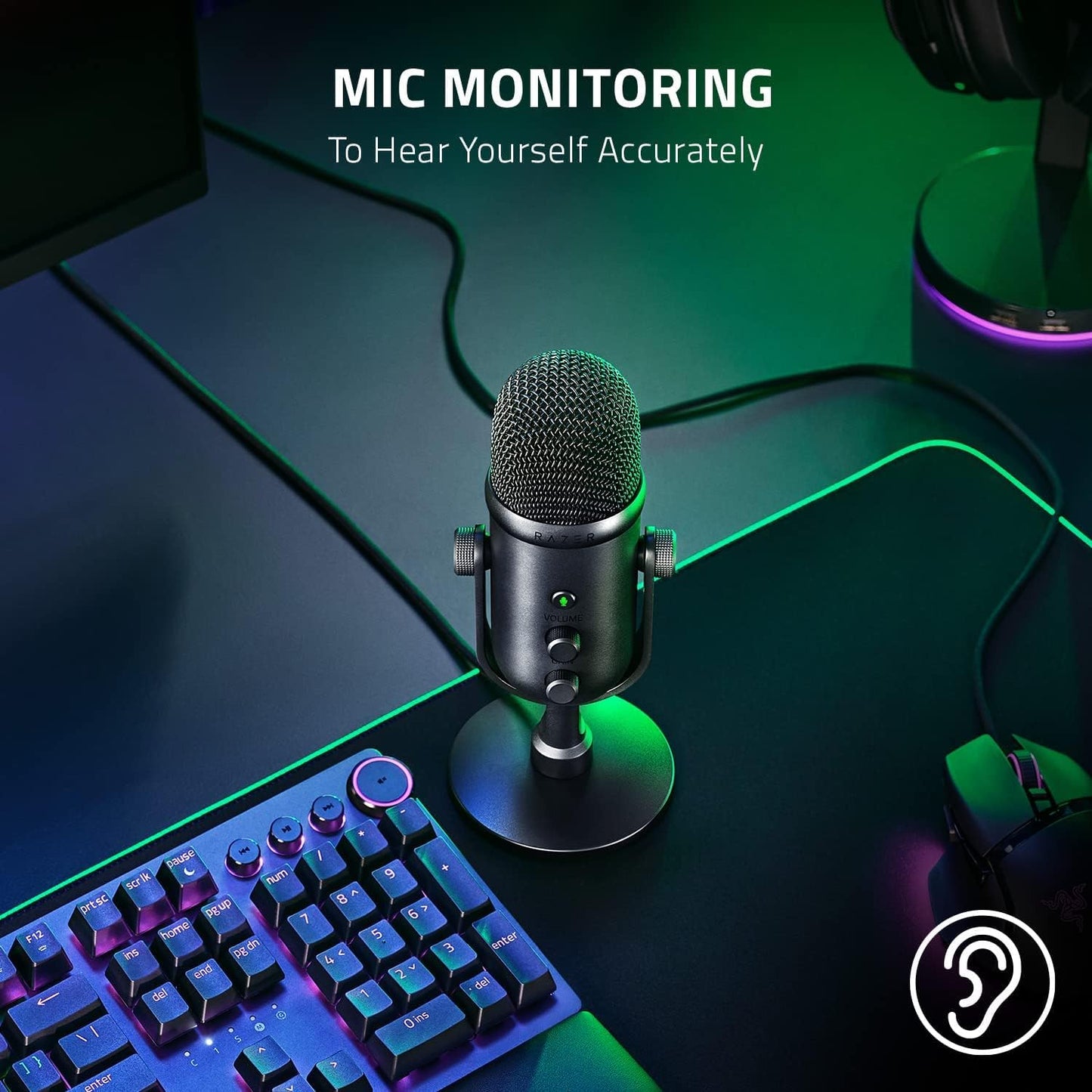 Razer RZ19-04040100-R3U1 Seiren V2 Pro USB Streaming Microphone