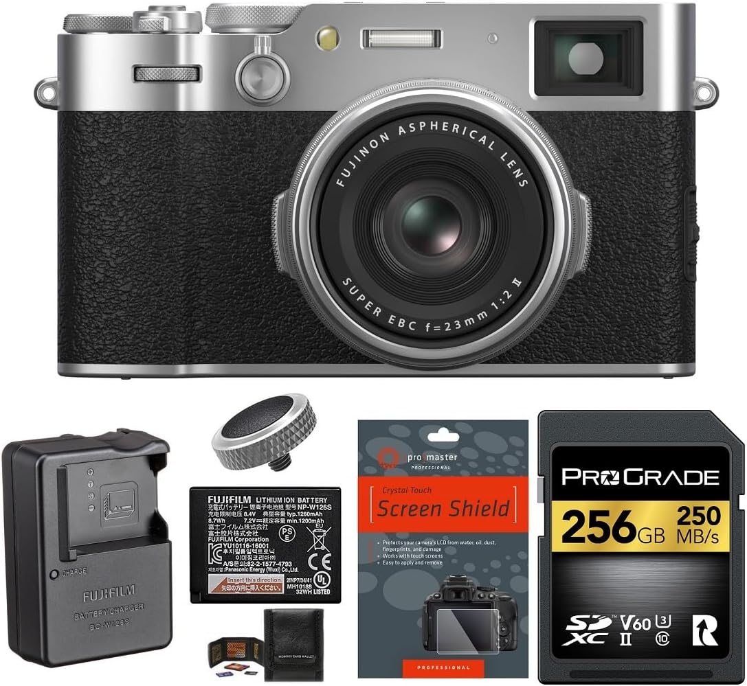 Fujifilm X100VI Digital Camera Bundle Silver