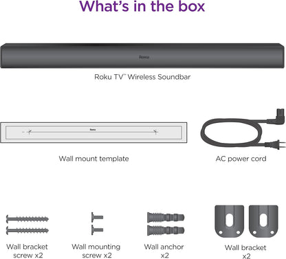 Roku 9301R TV Wireless Soundbar - Enhanced Audio