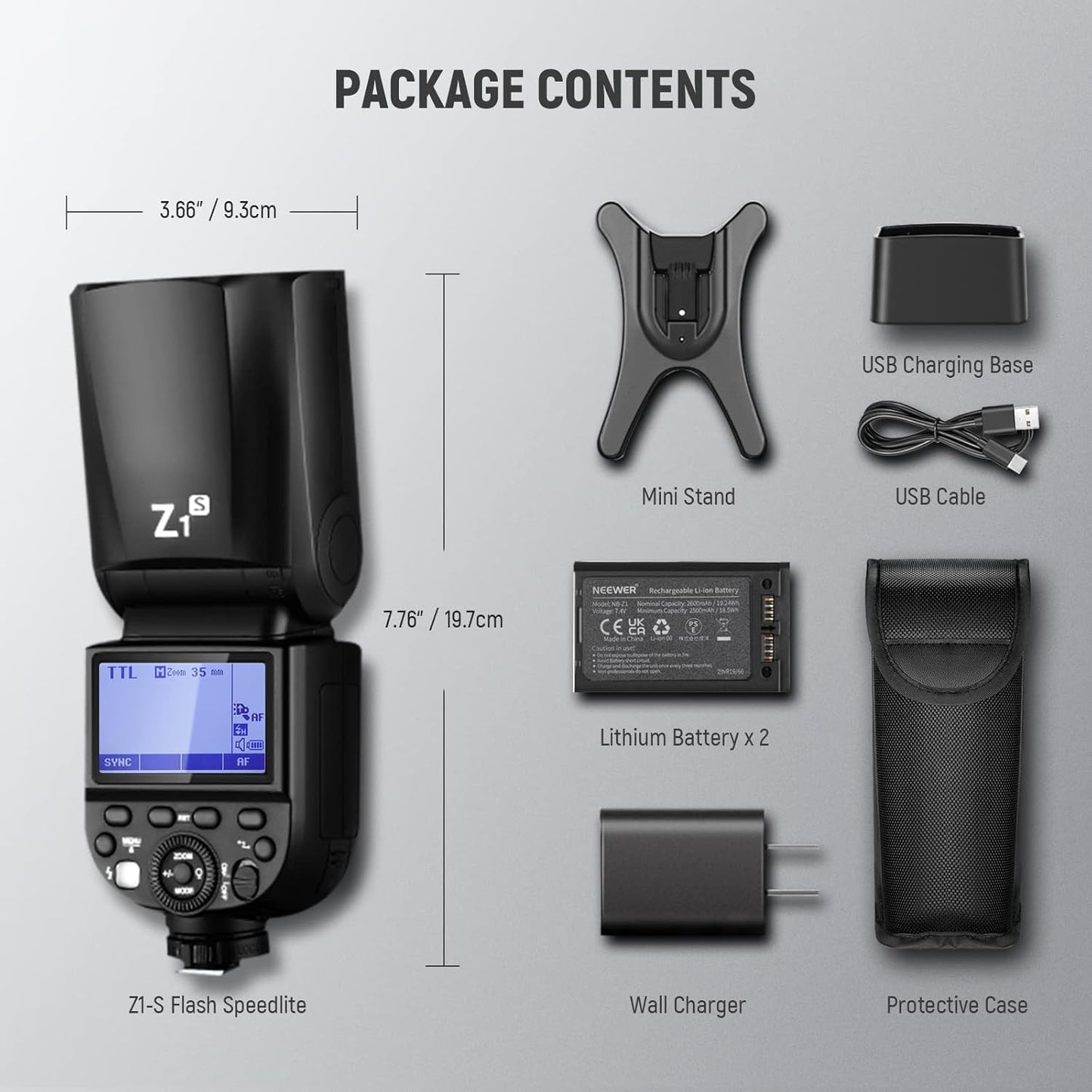Neewer 10101954 Z1-S TTL Round Head Speedlite Flash Sony