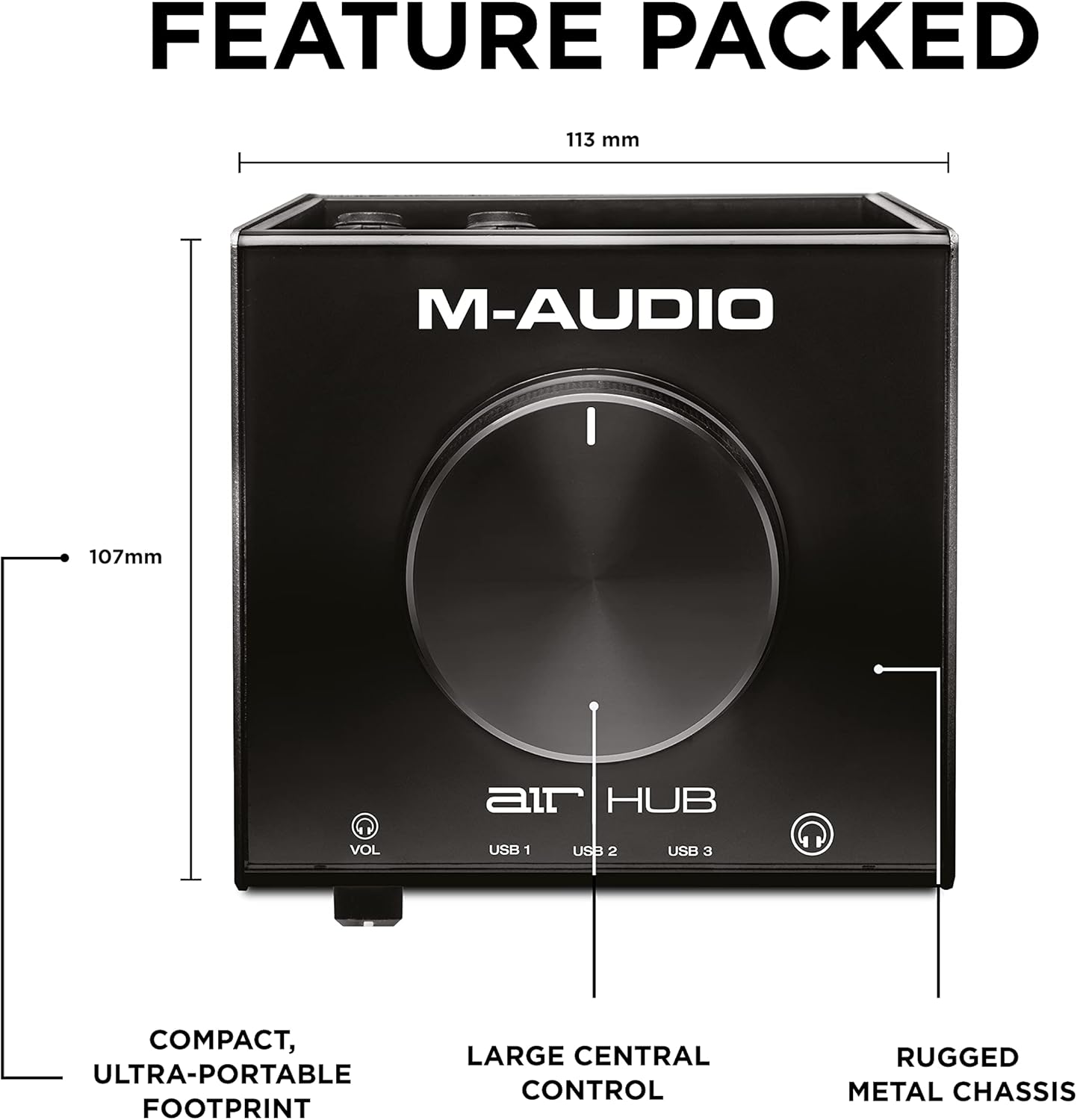 M-Audio AIR Hub USB Audio Interface with 3-Port Hub & Software