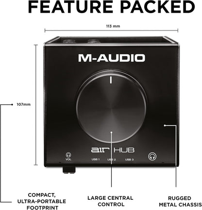M-Audio AIR Hub USB Audio Interface with 3-Port Hub & Software