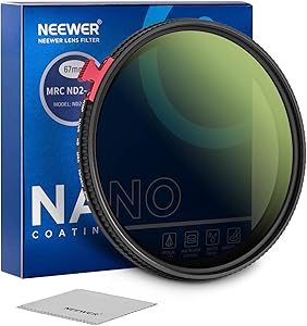 NEEWER 10101317 67mm Variable ND Filter ND2-ND400 Slim