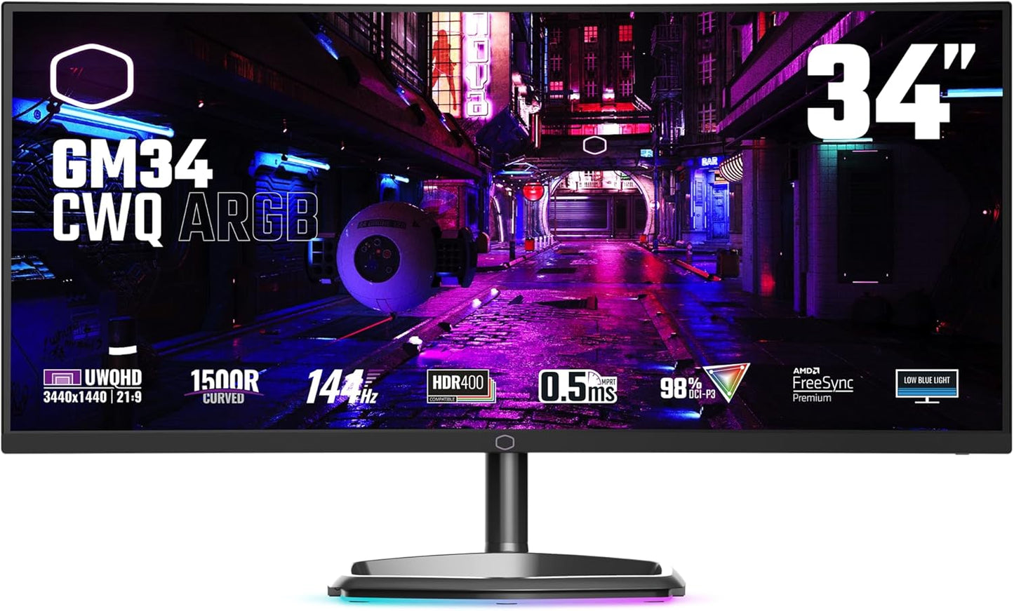 Cooler Master CMI-GM34-CWQA-US 34" Curved Gaming Monitor