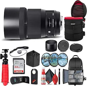 Sigma 240965 135mm f/1.8 Sony E-Mount Lens Bundle