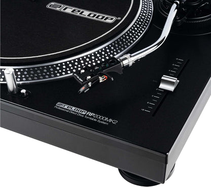 Reloop RP-2000 MK2 Direct Drive DJ Turntable with Cartridge