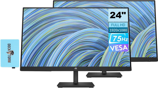 HP V24V G5 23.8" FHD Monitor - AMD FreeSync, Black