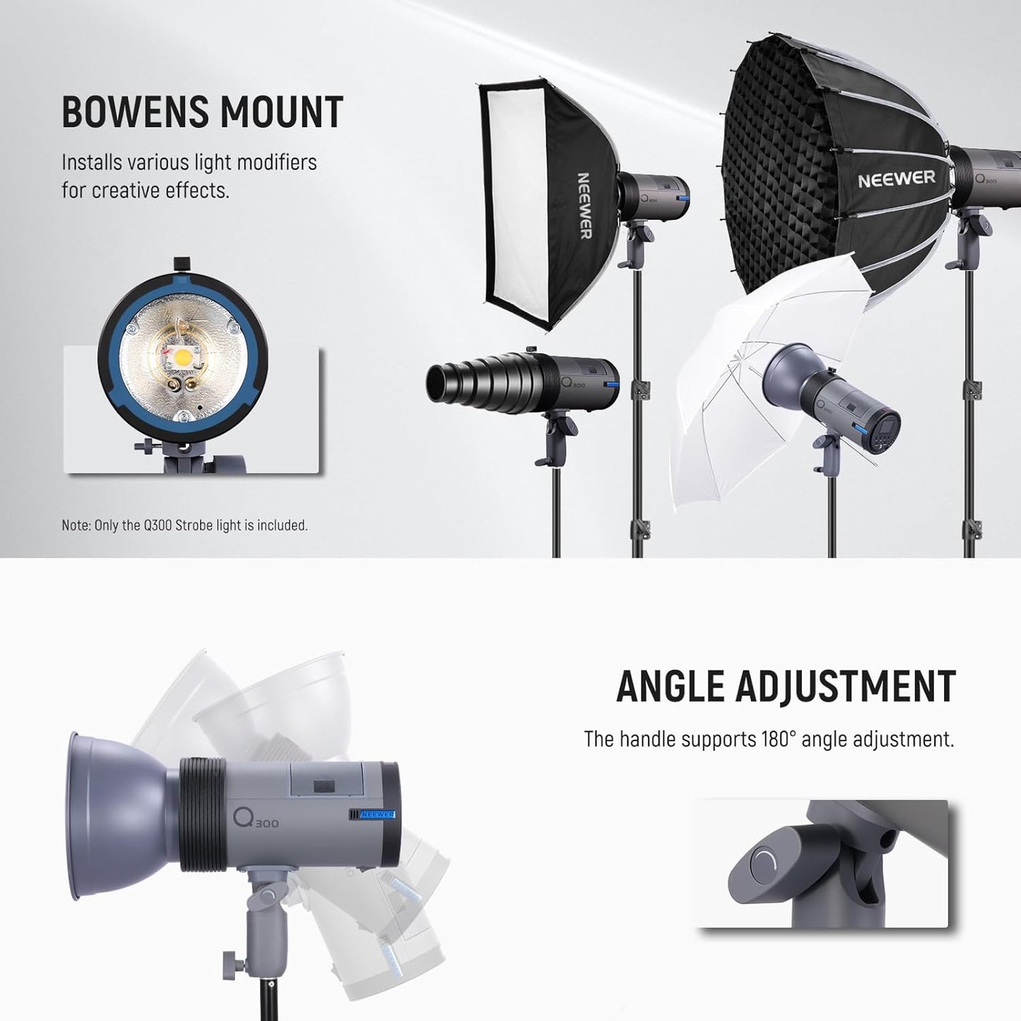 Neewer Q300 300Ws Wireless Outdoor Studio Flash