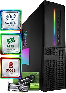 Dell RGB Gaming Computer i7 GeForce GT 1030 SSD (Renewed)