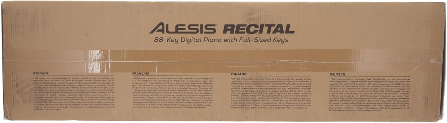 Alesis Recital 88-Key Digital Piano Keyboard Lessons
