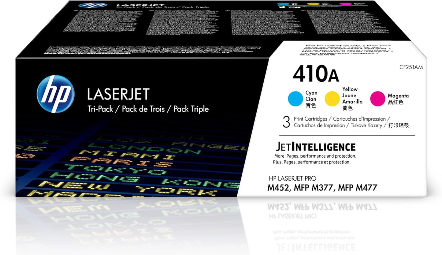 HP CF251AM 410A Cyan, Magenta, Yellow Toner 3-Pack
