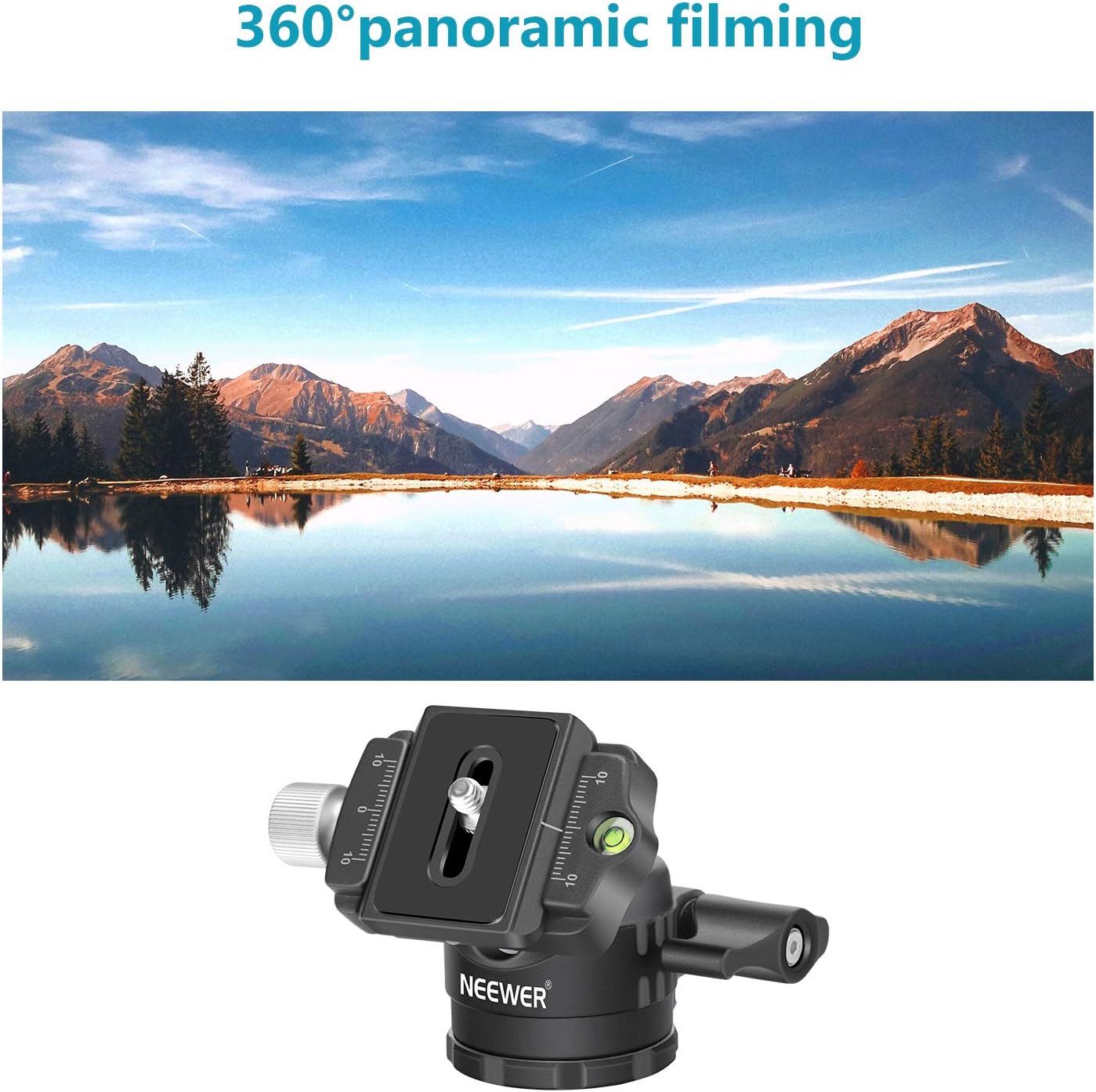 Neewer 28mm Low Profile Tripod Ball Head 360°