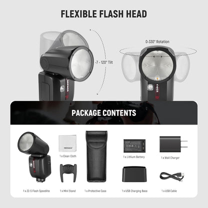 Neewer Z2-S Round Head Flash Speedlite for Sony