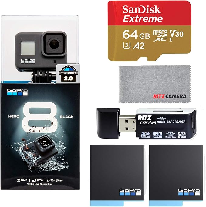 GoPro hero 8 Black Action Camera Bundle 64gb