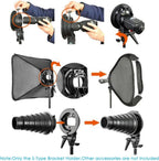 Neewer 10074138 S-Type Bracket Bowens Mount - Speedlite Flash Holder