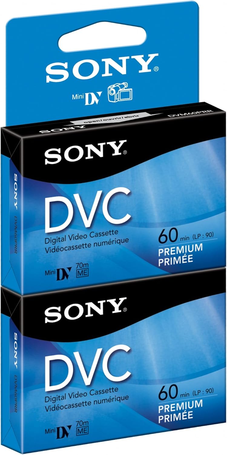 Sony DVM60PRR/2 Premium MiniDV Cassette 60 Min (2-Pack) — main product image